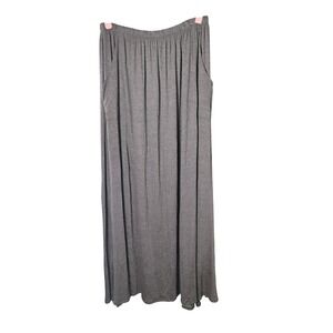 NWT Three Bird Nest Gray Maxi Skirt Long Knit Lounge Casual Comfort Women's L